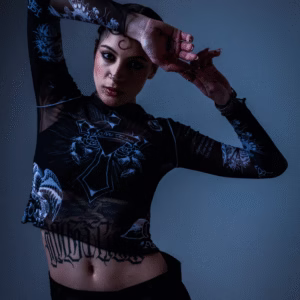 Tule Feminino Preto "Tattooed Skin" Ed Hardy x Matuê - 3XL