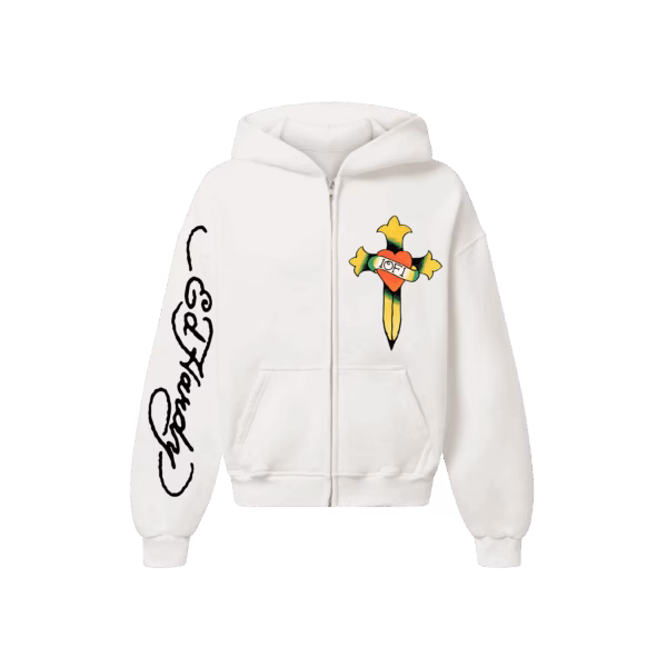 1of1 Ed Hardy “Love Is A Gamble” Zip Up Hoodie